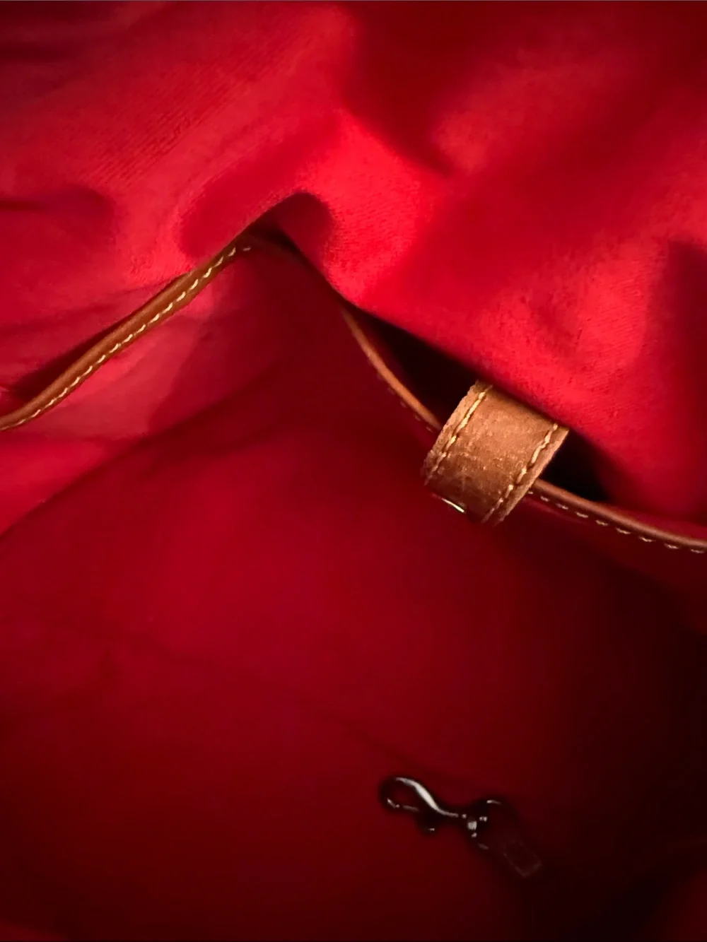 Dooney & Bourke Two-Tone Orange Pebbled Leather Satchel